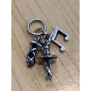 .925 Ballerina Dance Sterling Silver Jewelry Charm #music #ballet #vintage